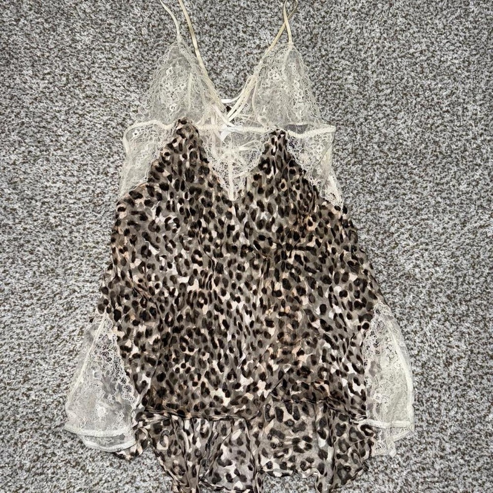VIctoria's Secret Leopard Print Lace Top